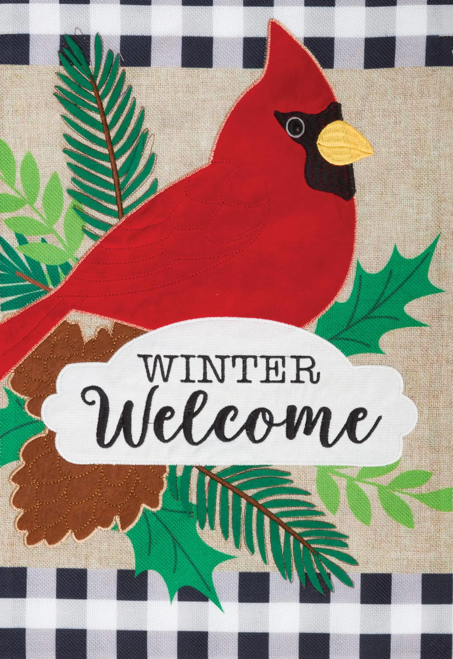 Winter Cardinal Garden Flag